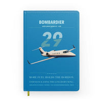 Thumbnail for Bombardier Learjet 29 design on turquoise notebook