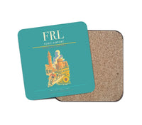 Thumbnail for Forlì Airport (FRL) design on turquoise 1 piece coaster