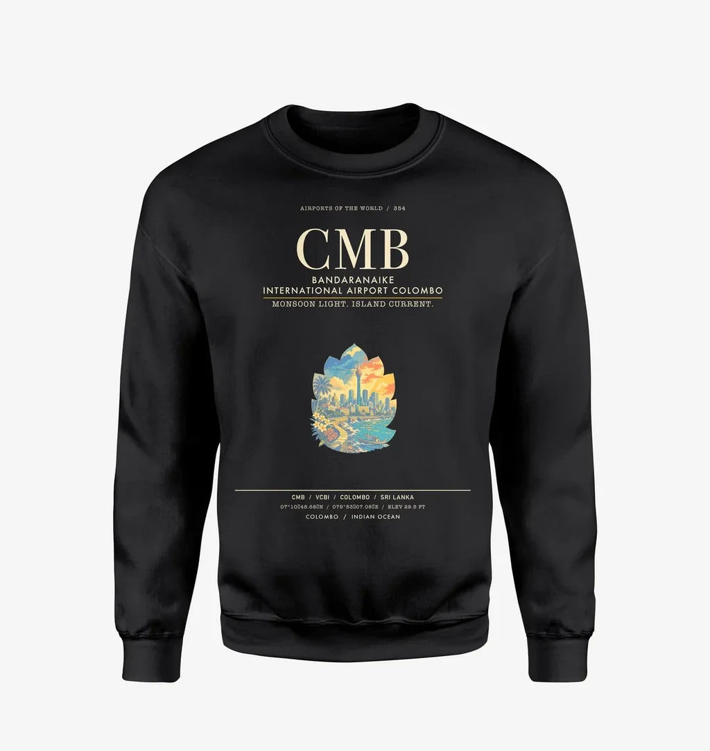 Bandaranaike International Airport Colombo CMB Sweatshirt - Black