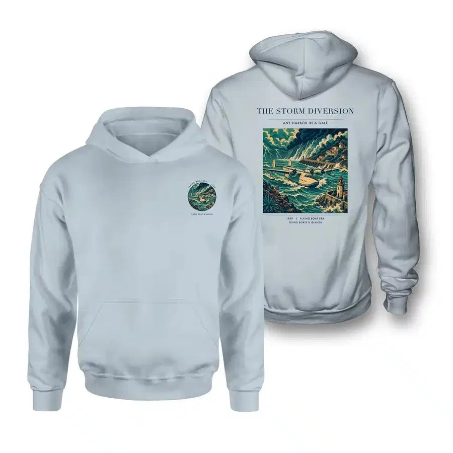 VINTAGE G4074 - The Storm Diversion - Double-Side Hoodie design on lightblue double side