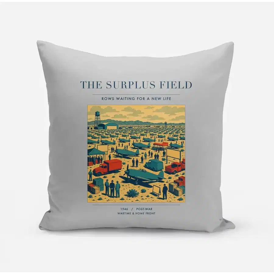 VINTAGE G4539 - The Surplus Field - Designed Pillows design on lightgray