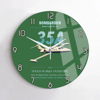 Thumbnail for Bombardier Learjet 35A design on green no frame wall clock