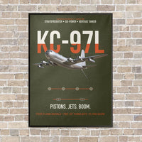 Thumbnail for KC-97L STRATOFREIGHTER vertical canvas print - framed - green army background