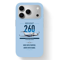 Thumbnail for Beechcraft King Air 260 design on light blue magsafe iphone case, for iPhone 17 Pro