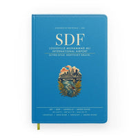Thumbnail for Louisville Muhammad Ali International Airport (SDF) design on turquoise notebook