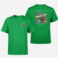 Thumbnail for VINTAGE G4008 - The Observer's Eye - Double-Side T-Shirt design on green double side t shirt