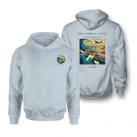Thumbnail for VINTAGE G4198 - The Caribou Count - Double-Side Hoodie design on lightblue double side