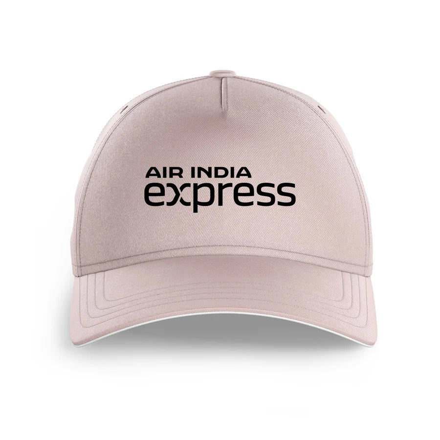 Air India Express logo printed on pink cap