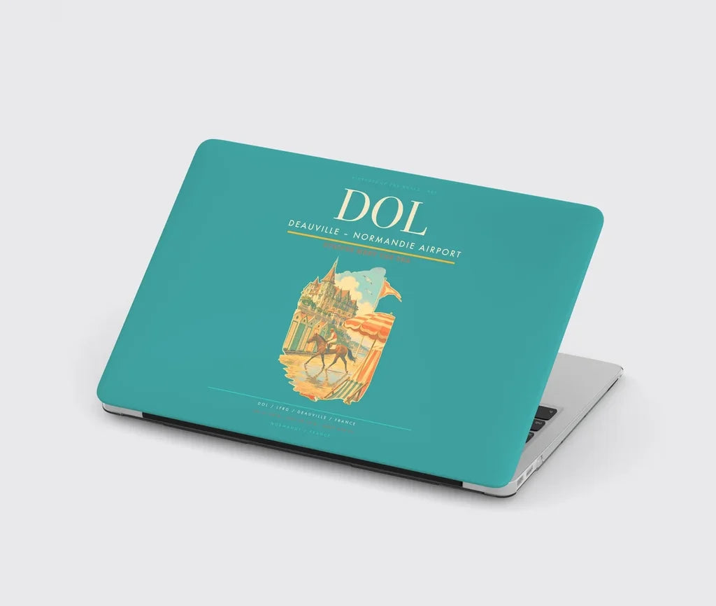 Deauville – Normandie Airport (DOL) design on turquoise MacBook case