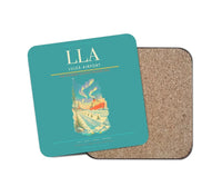Thumbnail for Luleå Airport (LLA) design on turquoise 1 piece coaster