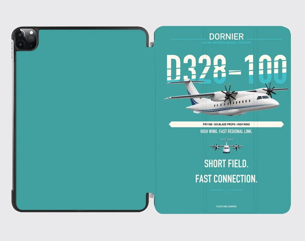 Dornier D328-100 design on turquoise ipad tablet case
