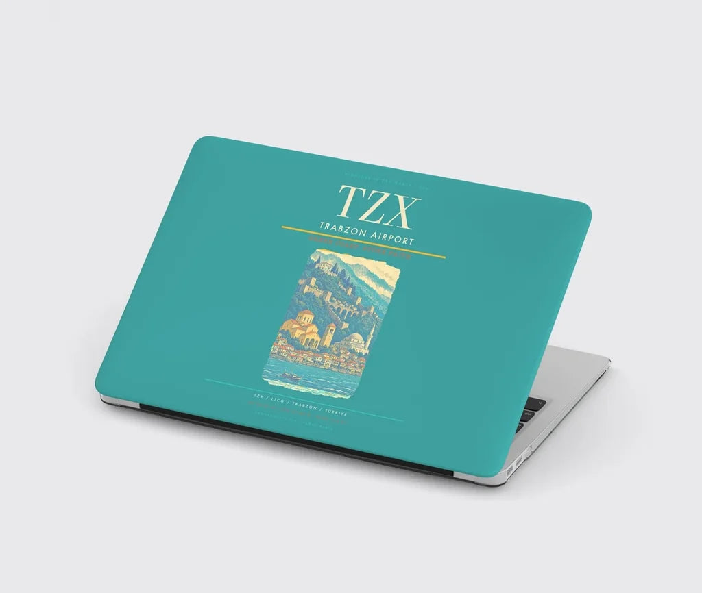 Trabzon Airport (TZX) design on turquoise MacBook case