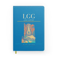 Thumbnail for Liège Airport (LGG) design on turquoise notebook