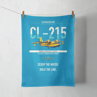 Thumbnail for Canadair CL-215 design on turquoise towel