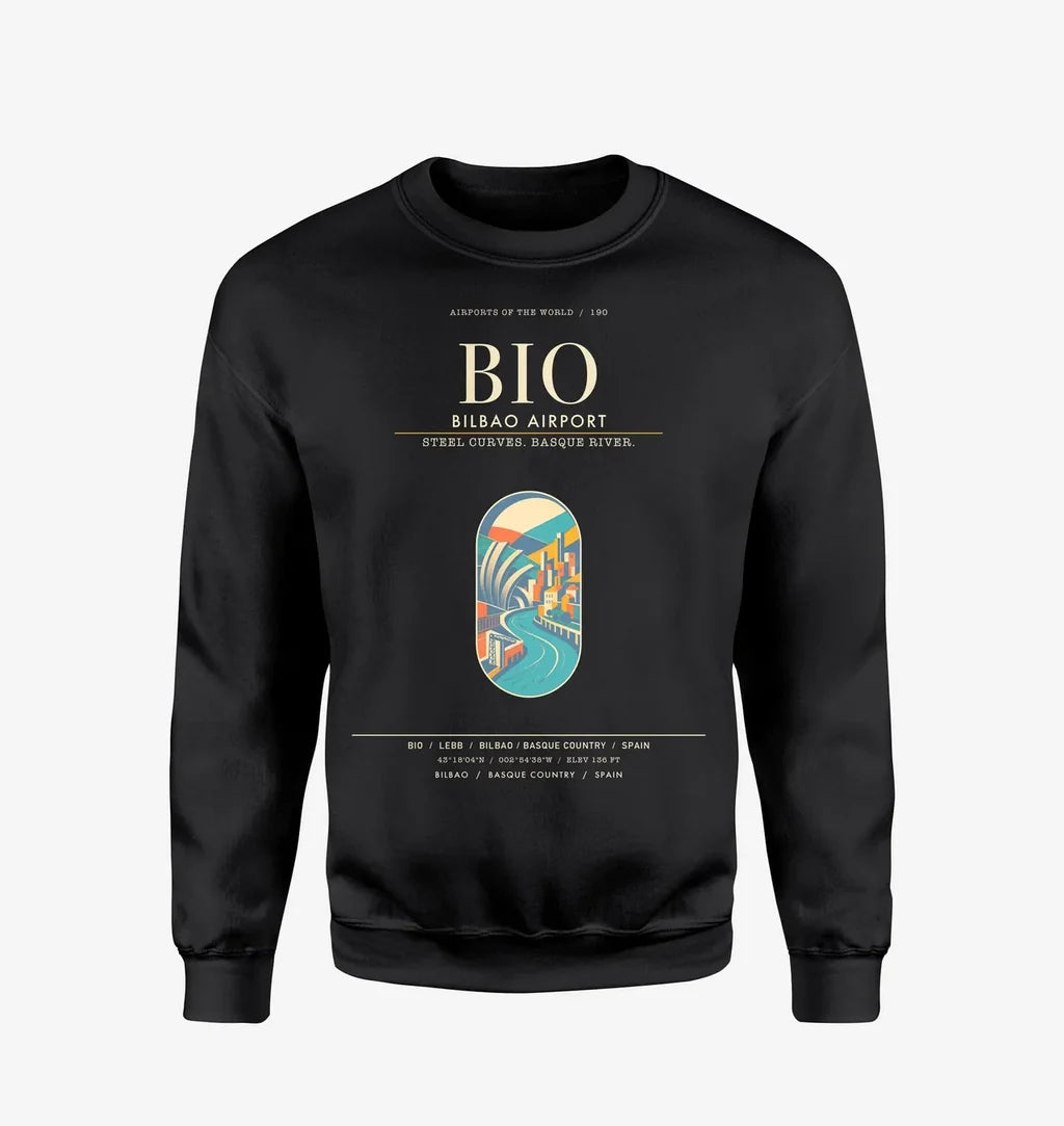 Bilbao Airport BIO Sweatshirt - Black