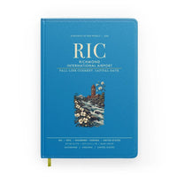 Thumbnail for Richmond International Airport (RIC) design on turquoise notebook