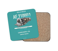 Thumbnail for AE 2100D3 design on turquoise 1 piece coaster