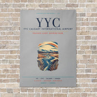 Thumbnail for YYC Calgary International Airport vertical canvas print - no frame - light gray background