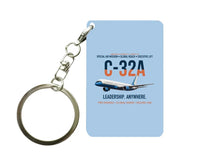 Thumbnail for C-32A SPECIAL AIR MISSION Key Chain design on light blue key chain