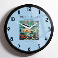 Thumbnail for VINTAGE G4119 - The Polar Jet - Designed Wall Clocks design on lightblue framed