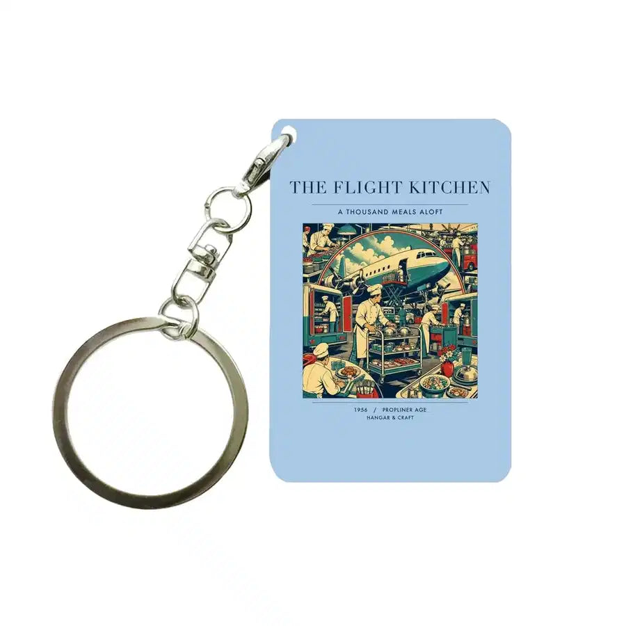 VINTAGE G4092 - The Flight Kitchen - Designed Key Chain design on lightblue