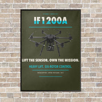 Thumbnail for Inspired Flight IF1200A vertical canvas print - framed - green army background