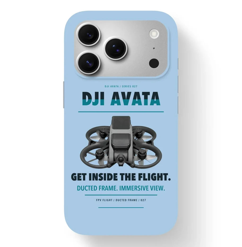 DJI Avata Case design on light blue iphone case