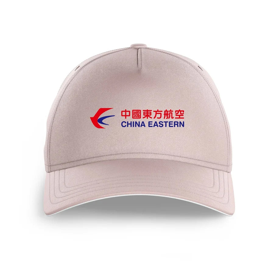 China Eastern Airlines logo printed on pink cap