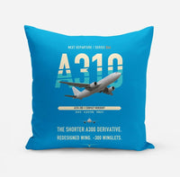 Thumbnail for Airbus A310-300 design on turquoise pillow