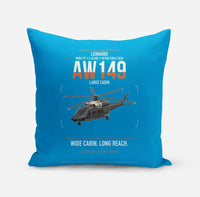 Thumbnail for Leonardo AW149 design on turquoise pillow