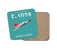 Thumbnail for F-102A Delta Dagger design on turquoise 1 piece coaster