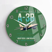 Thumbnail for A-3B Skywarrior design on green no frame wall clock