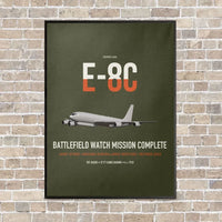 Thumbnail for E-8C Joint STARS vertical canvas print - framed - green army background