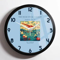 Thumbnail for VINTAGE G4257 - The Dead Stick Contest - Designed Wall Clocks design on lightblue framed