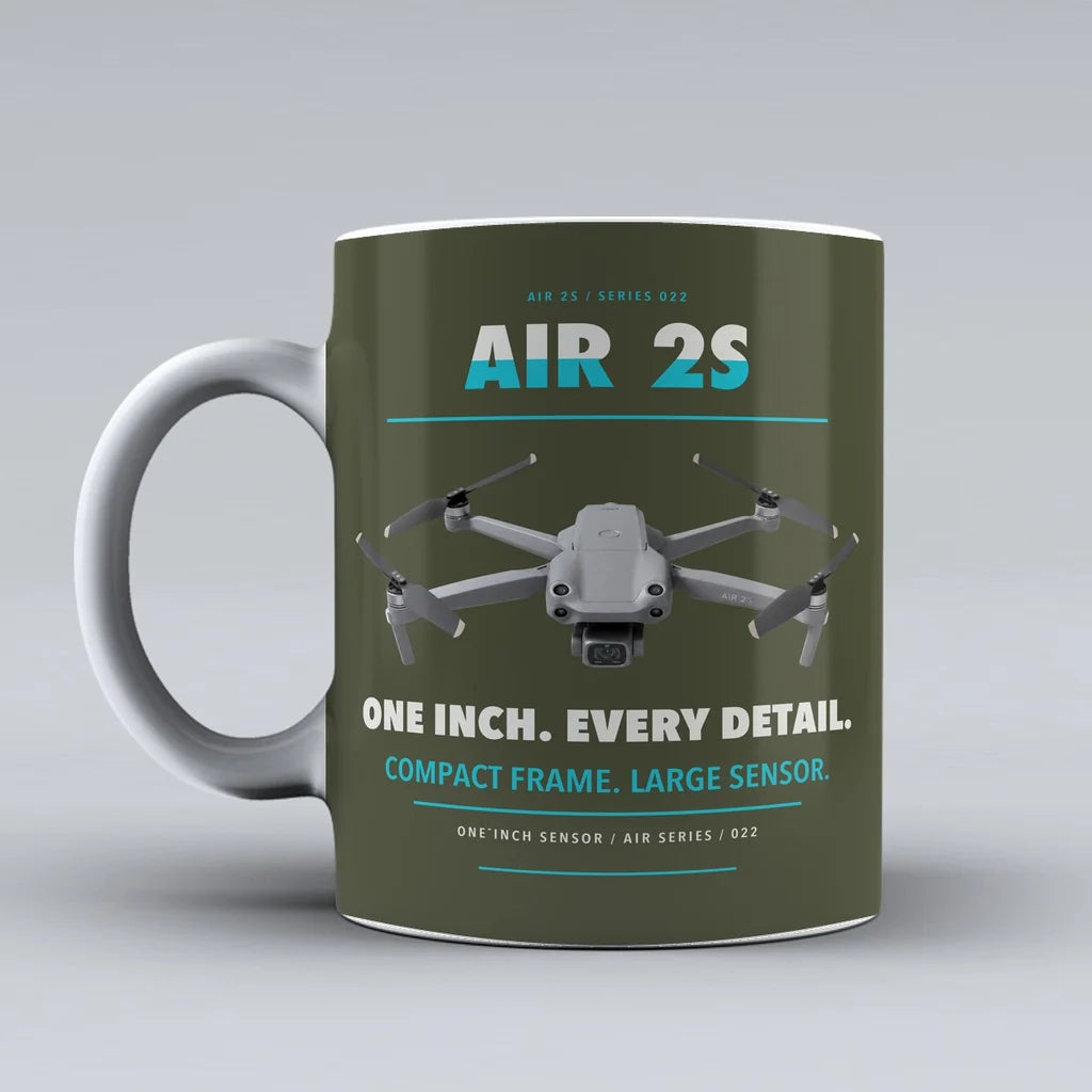 Air 2S Mug design on green army dji
