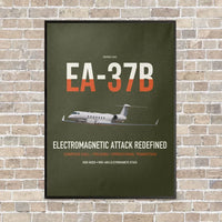 Thumbnail for EA-37B Compass Call vertical canvas print - framed - green army background
