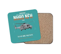 Thumbnail for NHIndustries NH90 NFH Caïman design on turquoise 1 piece coaster