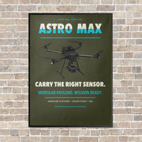 Thumbnail for Freefly Astro Max vertical canvas print - framed - green army background