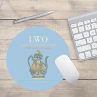 Thumbnail for Lviv Danylo Halytskyi International Airport LWO Mouse-Pad Round - Light Blue