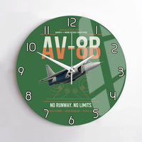 Thumbnail for AV-8B Harrier II design on green no frame wall clock