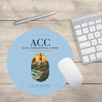 Thumbnail for Accra International Airport (ACC) design on light blue round mouse pad