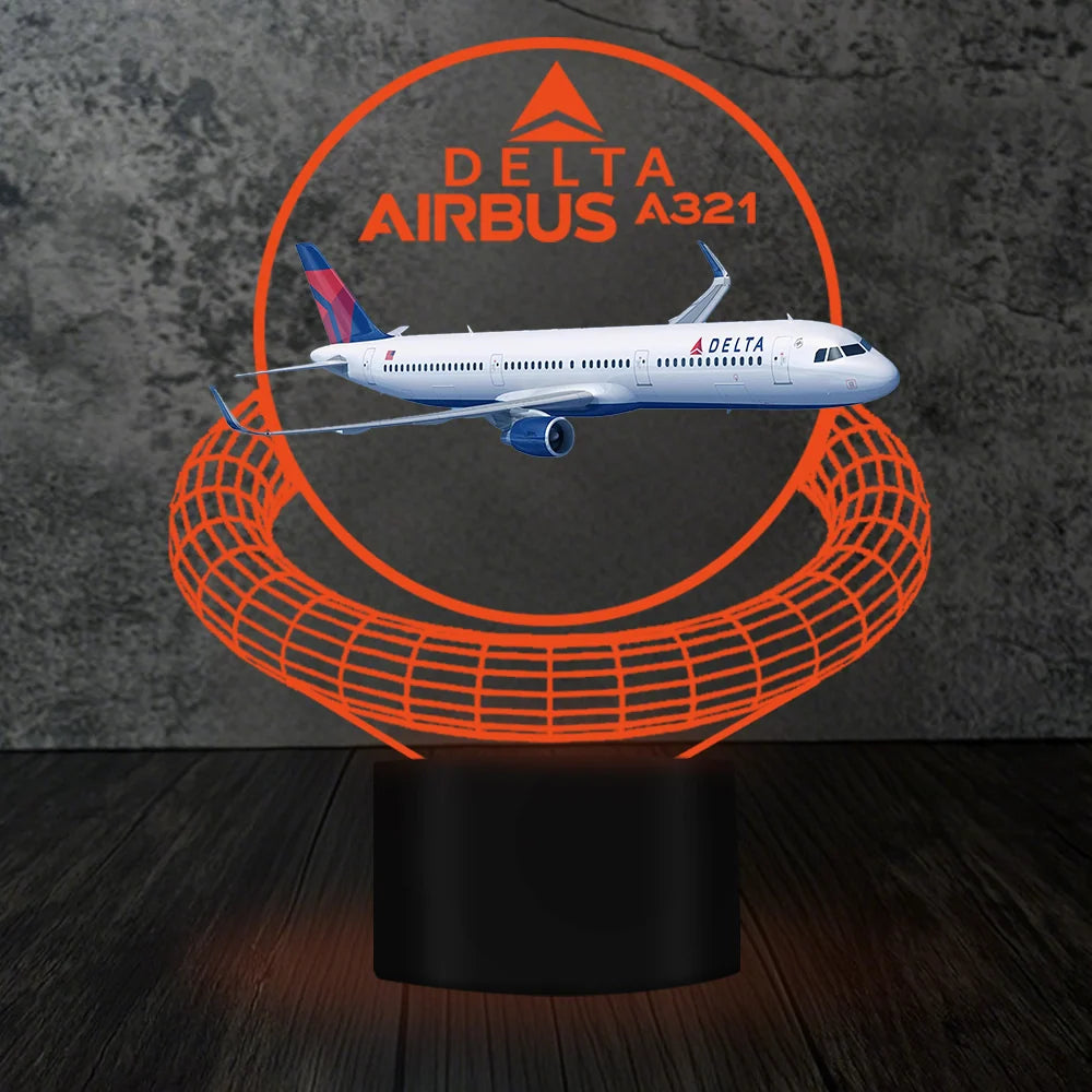 Customisable Airbus A321 3D Lamp - view 9