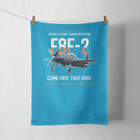 Thumbnail for F8F-2 Bearcat Climb First Fight Hard design on turquoise towel