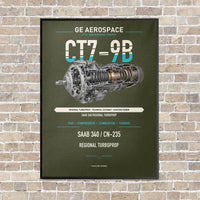 Thumbnail for CT7-9B vertical canvas print - framed - green army background