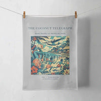 Thumbnail for VINTAGE G4402 - The Coconut Telegraph - Designed Towels design on lightgray