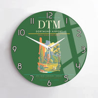 Thumbnail for Dortmund Airport (DTM) design on green no frame wall clock