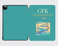 Thumbnail for Grand Forks International Airport (GFK) design on turquoise ipad tablet case