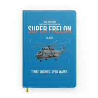 Thumbnail for Sud Aviation SA 321G Super Frelon design on turquoise notebook