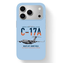 Thumbnail for C-17A Globemaster III design on light blue magsafe iphone case, for iPhone 17 Pro
