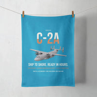 Thumbnail for C-2A Greyhound design on turquoise towel